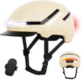 Bike Helmet with Turn Signals, NTA Certified up to 45Km/H, Bicycle Helmet for Men Women with USB Rechargeable Rear Light, Viser, Cycling Helmet for E-Bike & S-Pedelec,Scooter, Commuter, Adults