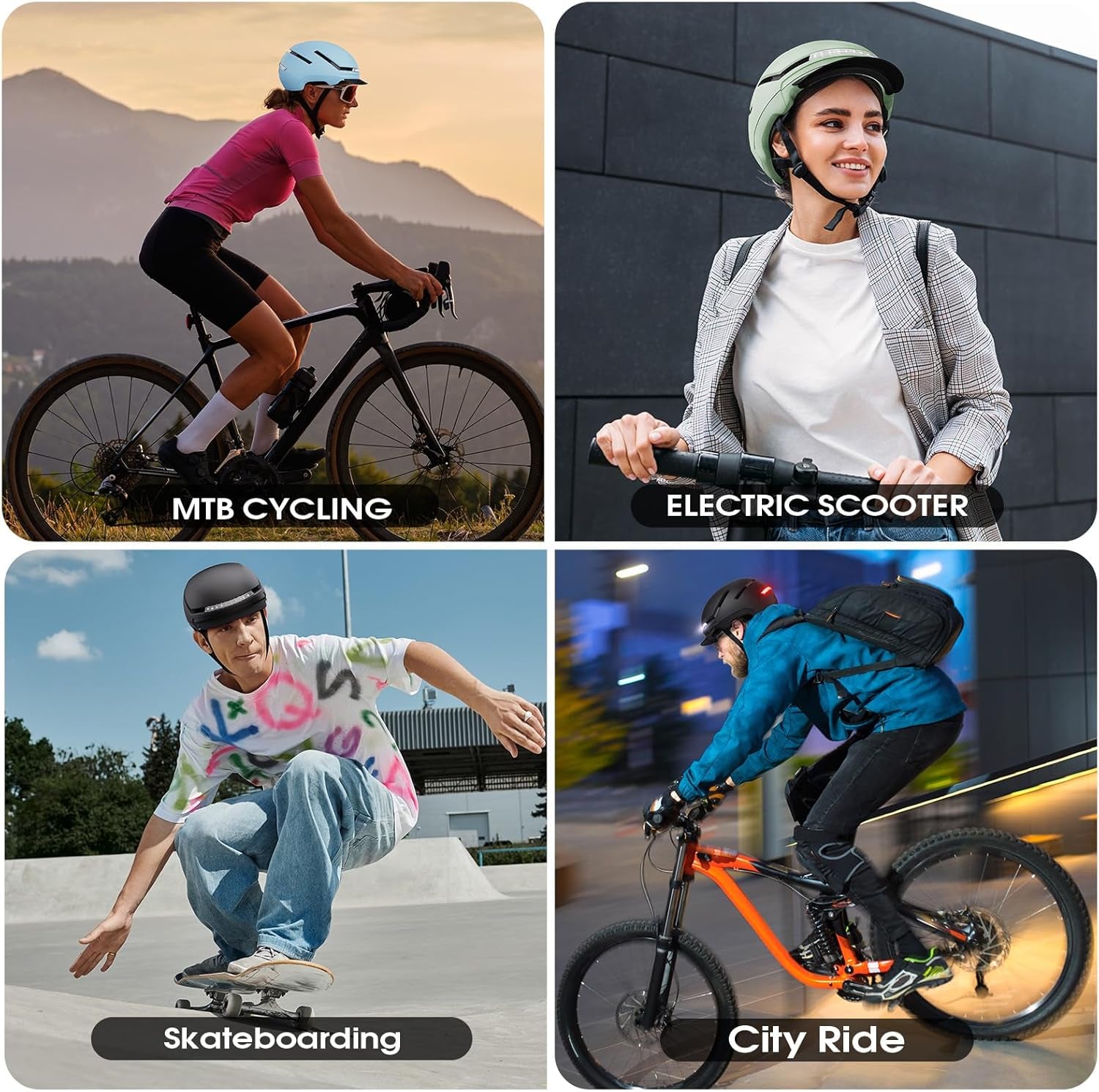 Bike Helmet with Turn Signals, NTA Certified up to 45Km/H, Bicycle Helmet for Men Women with USB Rechargeable Rear Light, Viser, Cycling Helmet for E-Bike & S-Pedelec,Scooter, Commuter, Adults