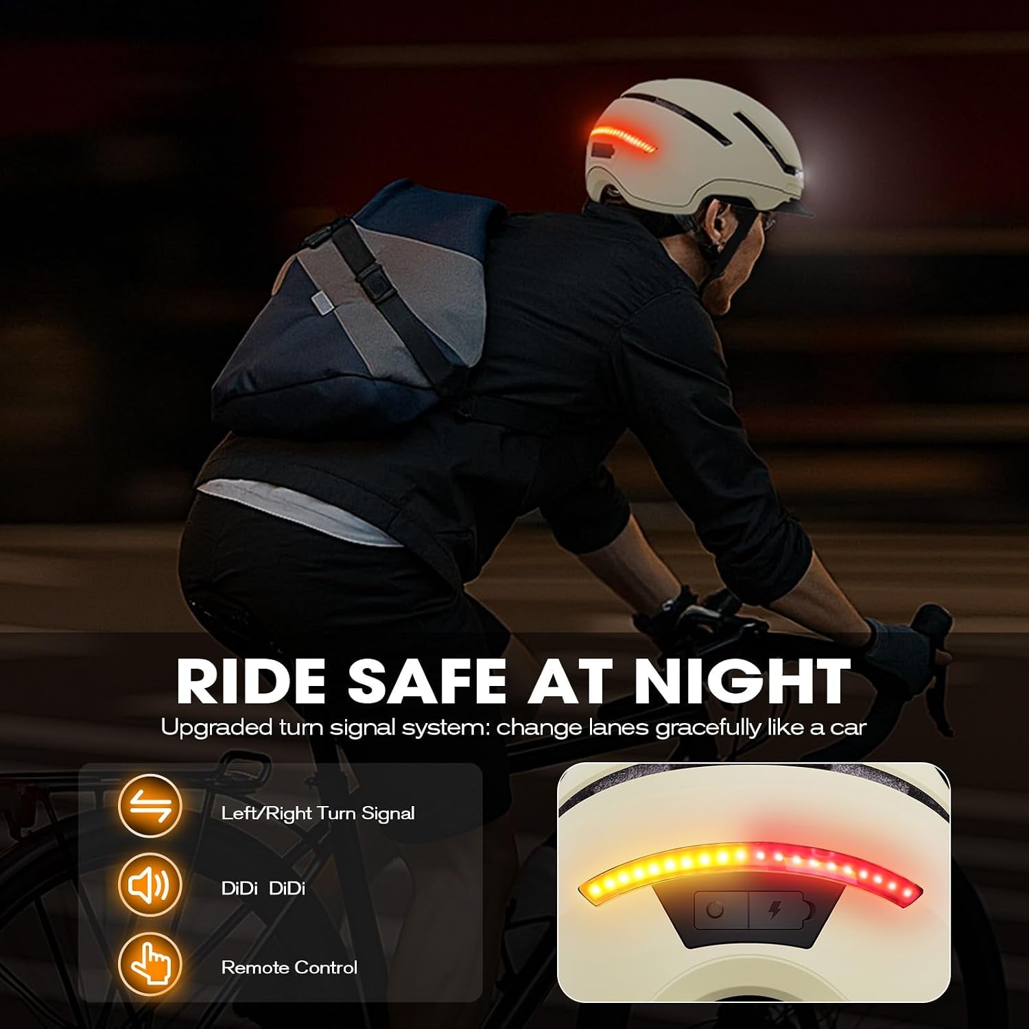 Bike Helmet with Turn Signals, NTA Certified up to 45Km/H, Bicycle Helmet for Men Women with USB Rechargeable Rear Light, Viser, Cycling Helmet for E-Bike & S-Pedelec,Scooter, Commuter, Adults