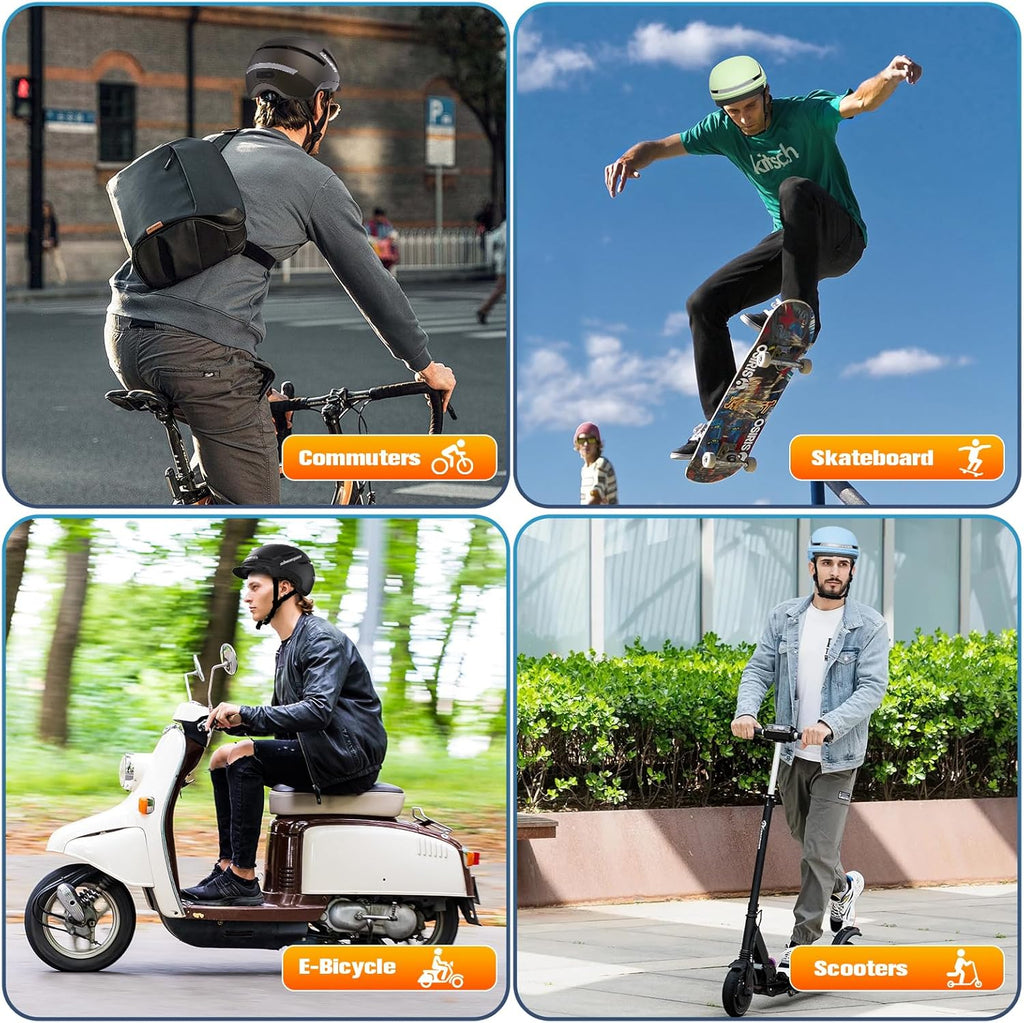 Bike Helmet with Turn Signals, NTA Certified up to 45Km/H, Bicycle Helmet for Men Women with USB Rechargeable Rear Light, Viser, Cycling Helmet for E-Bike & S-Pedelec,Scooter, Commuter, Adults