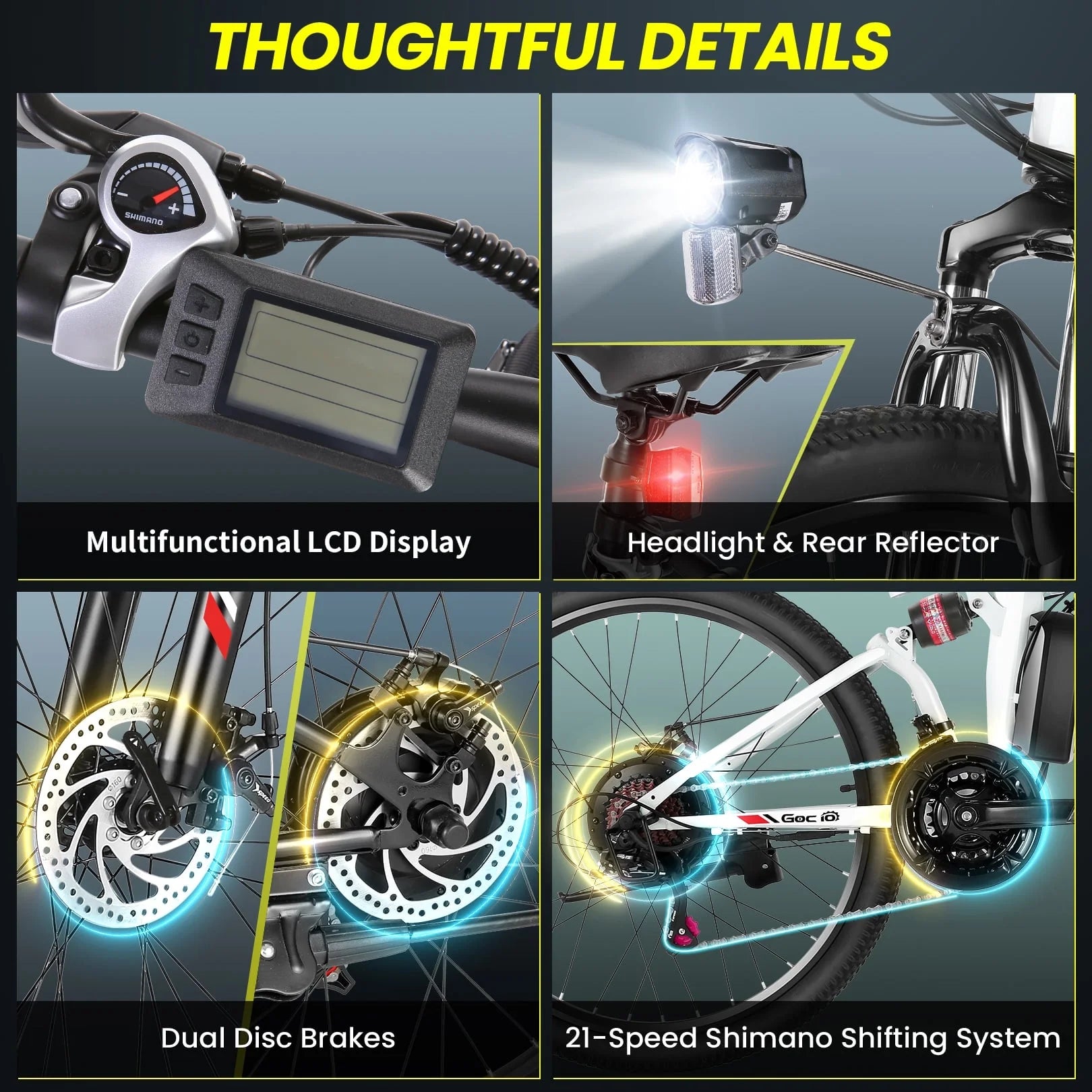26" Folding Electric Bike for Adults, 750W Peak Motor 48V 7.8Ah Battery, 21 Speed Mountain Ebike, UL2849