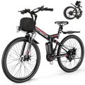26" Folding Electric Bike for Adults, 750W Peak Motor 48V 7.8Ah Battery, 21 Speed Mountain Ebike, UL2849