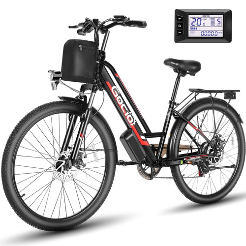 UL2849 Certified 26" Electric Bike for Adults, 750W Peak Motor, 48V 7.8Ah Battery, 19.8 Mph 7-Speed Commuter Ebike with Disc Brakes