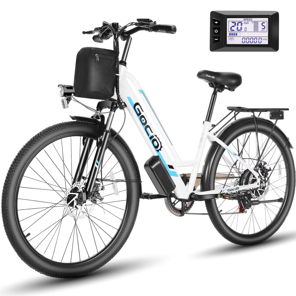 UL2849 Certified 26" Electric Bike for Adults, 750W Peak Motor, 48V 7.8Ah Battery, 19.8 Mph 7-Speed Commuter Ebike with Disc Brakes