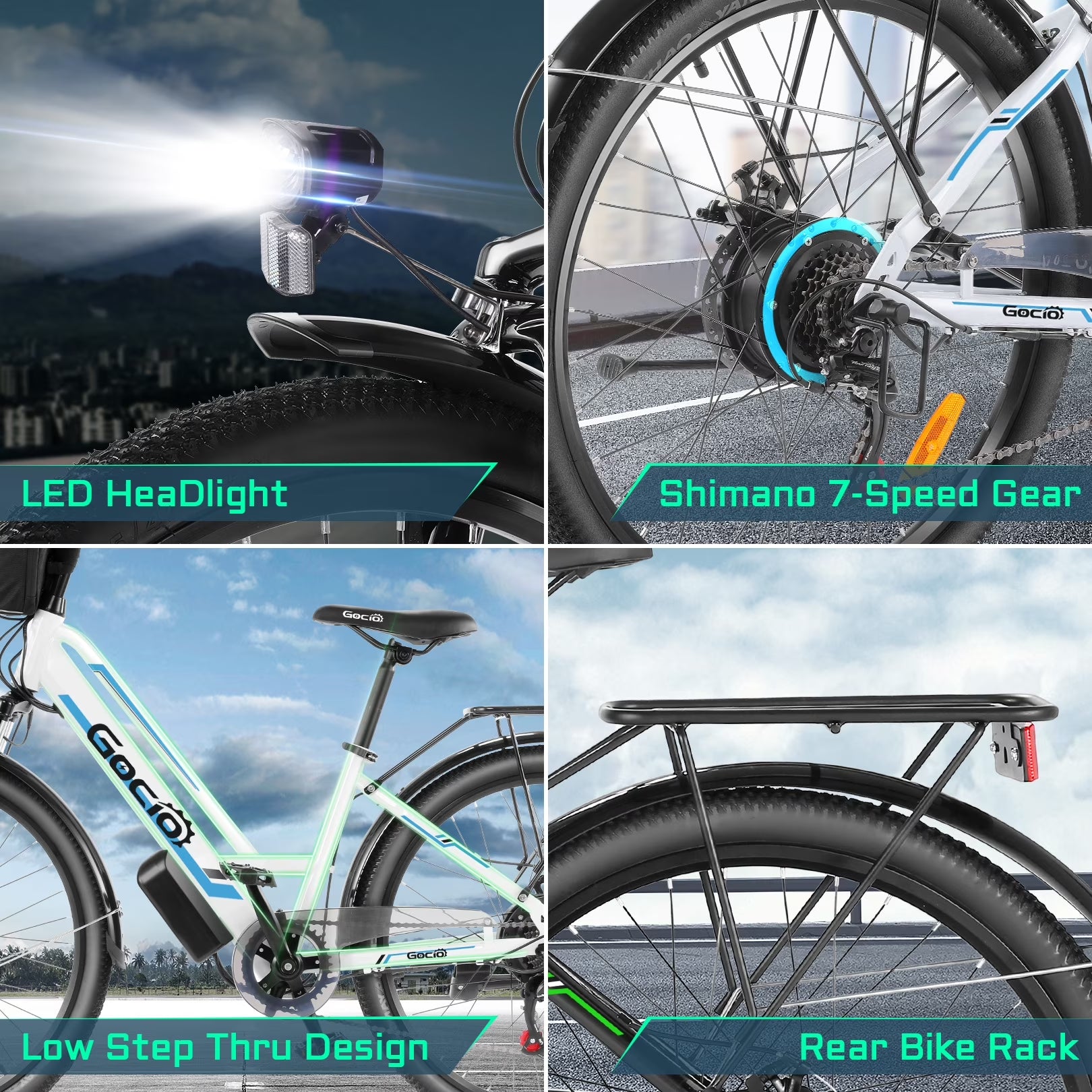 UL2849 Certified 26" Electric Bike for Adults, 750W Peak Motor, 48V 7.8Ah Battery, 19.8 Mph 7-Speed Commuter Ebike with Disc Brakes