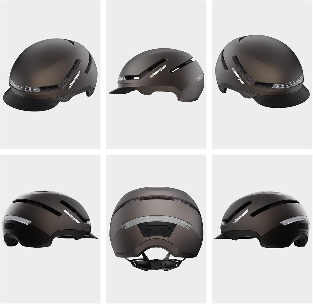 Bike Helmet with Turn Signals, NTA Certified up to 45Km/H, Bicycle Helmet for Men Women with USB Rechargeable Rear Light, Viser, Cycling Helmet for E-Bike & S-Pedelec,Scooter, Commuter, Adults