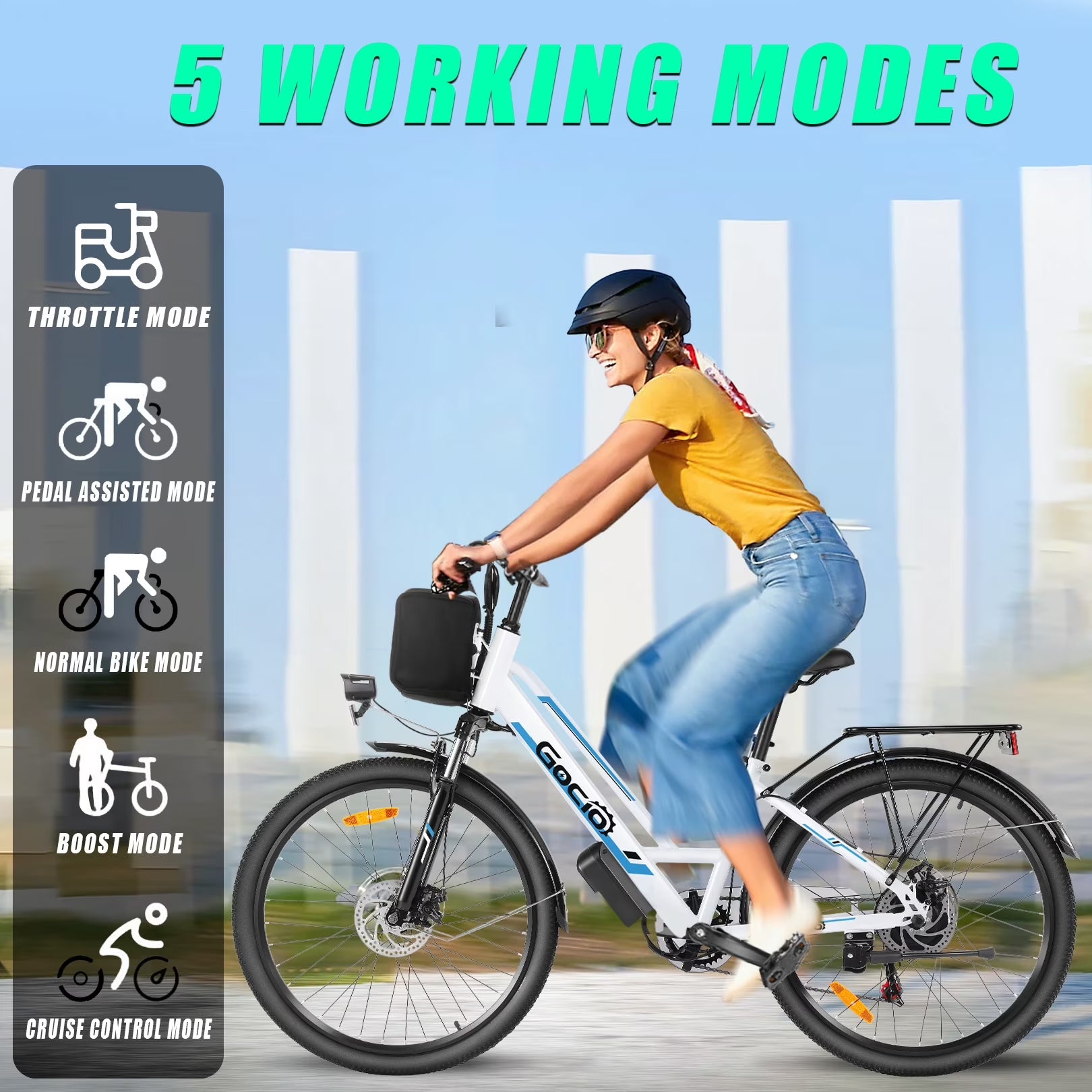 UL2849 Certified 26" Electric Bike for Adults, 750W Peak Motor, 48V 7.8Ah Battery, 19.8 Mph 7-Speed Commuter Ebike with Disc Brakes